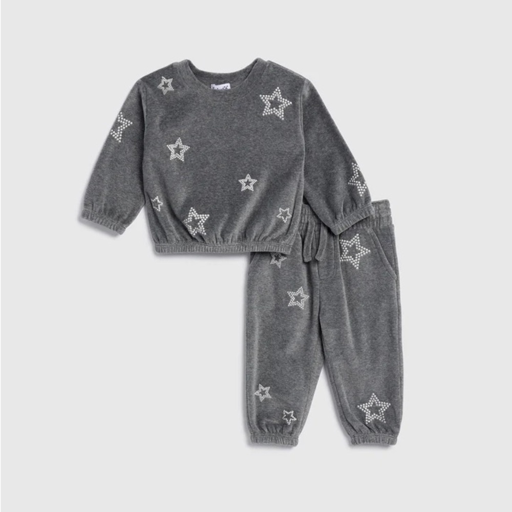 SPLENDID Cozy Gray Star Kids Pajamas